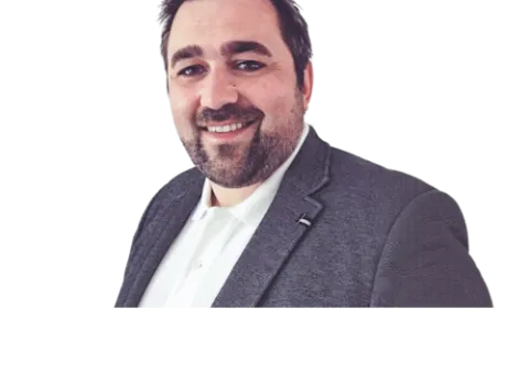 Porträtfoto von Jochen Schmidt, dem Geschäftsführer das SHK-Handwerksbetriebs smr im Wettringen bei Schweinfurt.  Hintergrund.